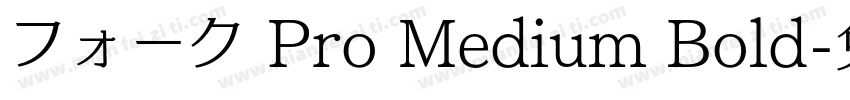 フォーク Pro Medium Bold字体转换
